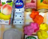 ジュースとカルピスの二層ゼリー♪作り方1写真