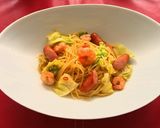 エビとズッキーニのアンチョビ パスタ作り方9写真