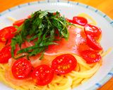 生ハムとトマトの冷製オイルパスタ☆作り方4写真