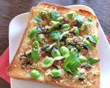 枝豆と梅おかか・塩昆布トースト作り方5写真