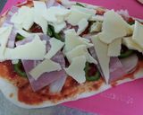ナンでピザ風サラダ☆作り方2写真