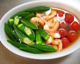 オクラとミニトマトと海老のの冷たい煮物作り方6写真
