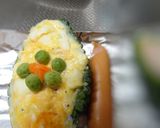 自家菜園☆ゴーヤのマヨたま詰め焼作り方4写真