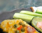 自家菜園☆ゴーヤのマヨたま詰め焼作り方5写真