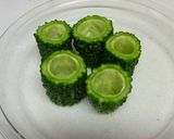 レンジで簡単☆ゴーヤの肉詰め作り方1写真