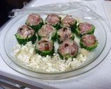 レンジで簡単☆ゴーヤの肉詰め作り方4写真