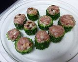 レンジで簡単☆ゴーヤの肉詰め作り方3写真