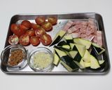 ズッキーニとトマトのコンソメスパゲティ作り方1写真