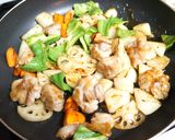 豚こま団子とシャキシャキ野菜の黒酢あん作り方5写真