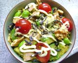 ハム・アボカド・トマトの塩昆布梅わさび丼作り方8写真