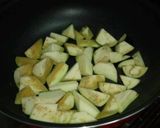 アマランサス(葉)と茄子の塩ダレ炒め作り方2写真