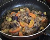 牛肉とトマトとなすの炒め物作り方3写真