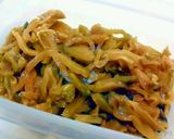 じゃが芋消費！おつまみに良し搾菜入り炒め作り方2写真