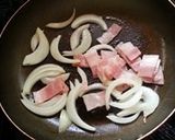 卵黄1個で✩和風カルボナーラうどん作り方1写真