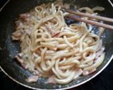 卵黄1個で✩和風カルボナーラうどん作り方3写真