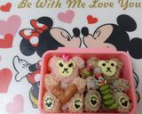 ﾀﾞｯﾌｨｰとｼｪﾘｰﾒｲのL♥ve弁当作り方5写真