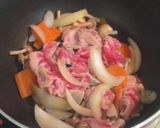 豚と野菜の塩だれ丼☆半熟卵添え作り方2写真
