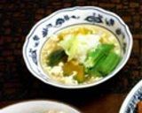 かぼちゃとオクラのひんやり豆腐そぼろ餡作り方8写真