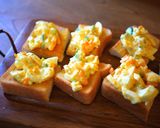 ぱぱっとモーニング！卵のせ一口食パン作り方5写真
