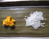 初めての離乳食♡おかゆ＋かぼちゃ♪作り方2写真