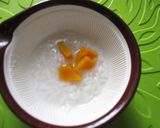 初めての離乳食♡おかゆ＋かぼちゃ♪作り方5写真