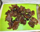 蓮根・豚肉・木耳・卵の中華風炒め作り方1写真