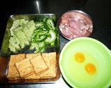 緑と白２色ゴーヤチャンプルー　京都カフェ作り方2写真