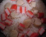 帆立貝柱とカニカマの炊き込みご飯作り方6写真