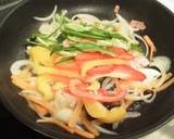 緑黄色野菜カルボナーラ風スパゲティー作り方4写真