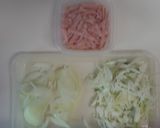 ハムとキャベツ♪DE♪クリームパスタ作り方1写真