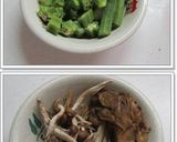 オクラ&きのこのマヨ・かつお醤油和え作り方2写真