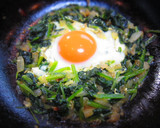 目玉焼きのほうれん草添え（トルコ）作り方5写真