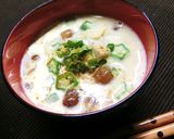 九陽❂里芋となめこと切り干しの豆乳味噌汁作り方9写真