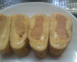 運動会 お弁当に♬　明太子入り卵焼き作り方3写真