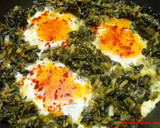 目玉焼きのほうれん草添え（トルコ）作り方6写真