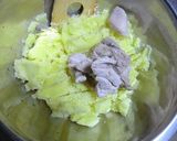今日のポテトサラダは、蒸したチキン入り♬作り方3写真