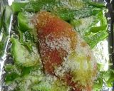 鮭とオクラとピーマンの、パン粉グリル焼き作り方3写真