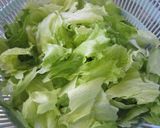 レタストマトきゅうりセロリ玉ねぎサラダ作り方1写真