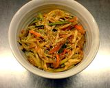 棒棒鶏の材料を使って炒め棒棒鶏丼作り方6写真