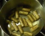 乾シイタケとゴボウの煮しめ；精進料理風。作り方5写真