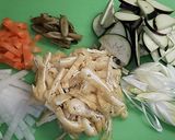 根野菜と茄子の饂飩つけ汁作り方1写真