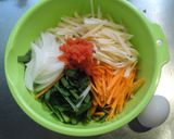 たらこと野菜たっぷりチヂミ作り方1写真