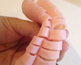かわいい☆お弁当のすきまにハムの花作り方4写真