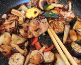 塩麹鶏と秋野菜の黒酢あん炒め作り方8写真