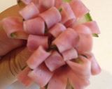 かわいい☆お弁当のすきまにハムの花作り方9写真