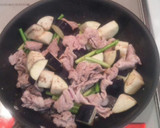 豚肉とにんにくの芽のしょうが焼き風作り方3写真