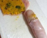 かぼちゃの胸肉巻き タルタルソース添え作り方3写真