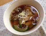 母の味♬きゅうりと油揚げの味噌汁作り方7写真