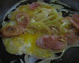 ポン酢で魚肉ソーセージの卵とじ作り方3写真