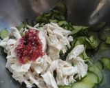 きゅうりとササミの梅肉入り酢の物作り方3写真